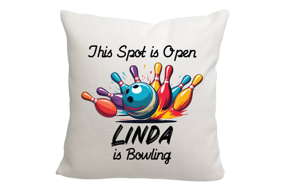 Personalized Bowling Spot Throw Pillow