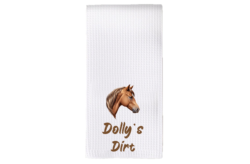 Personalized Horses Dirt Tea Towel