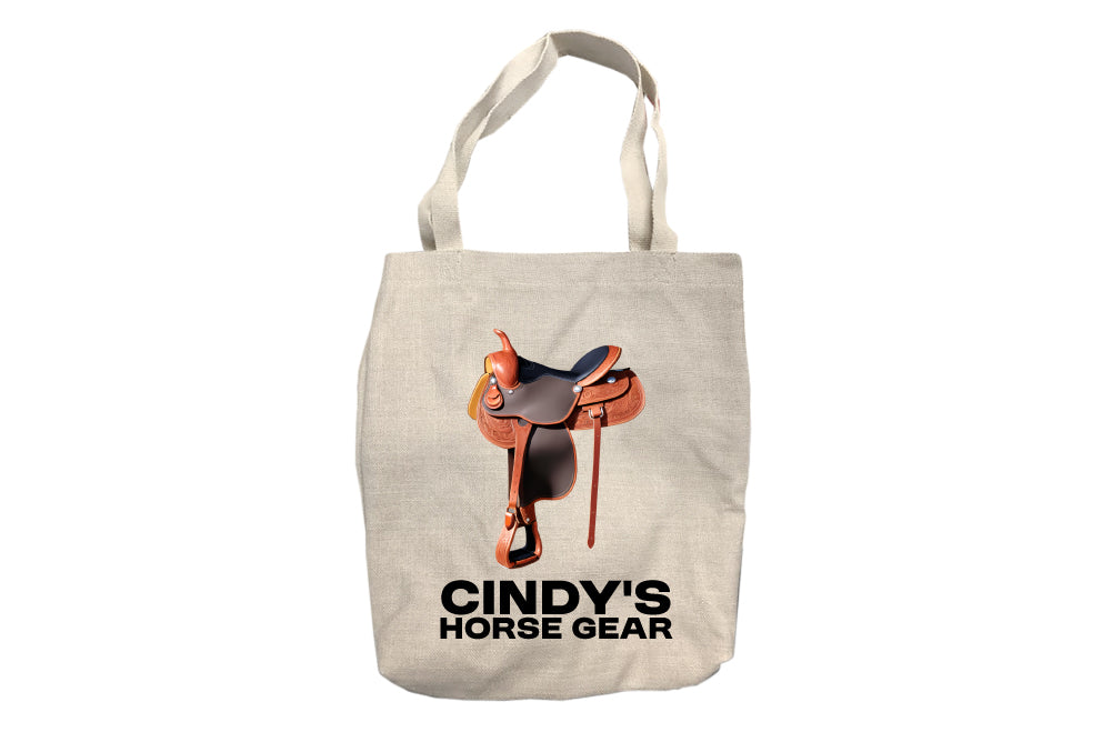 Personalized Western Saddle Horse Gear Tote Bag