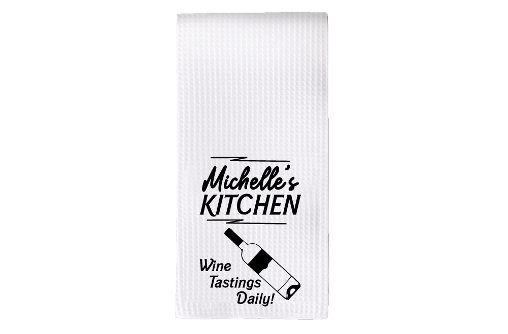 Personalized Wine Tasting Daily Tea Towel