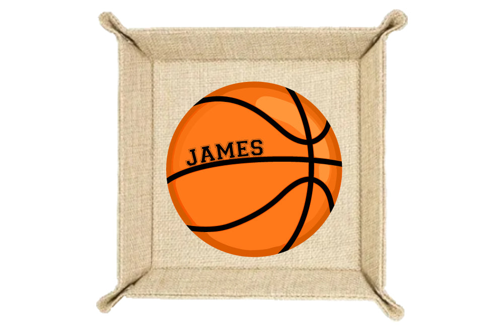 Personalized Basketball Valet Tray - Coin Trays - Key Holder