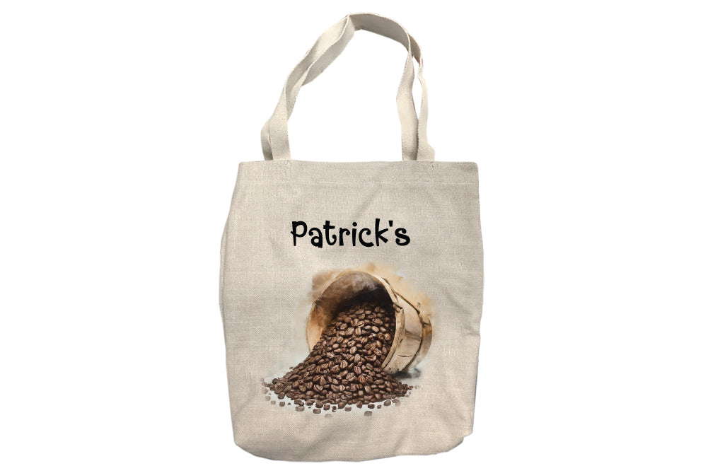 Personalized Bucket of Coffee Beans Tote Bag