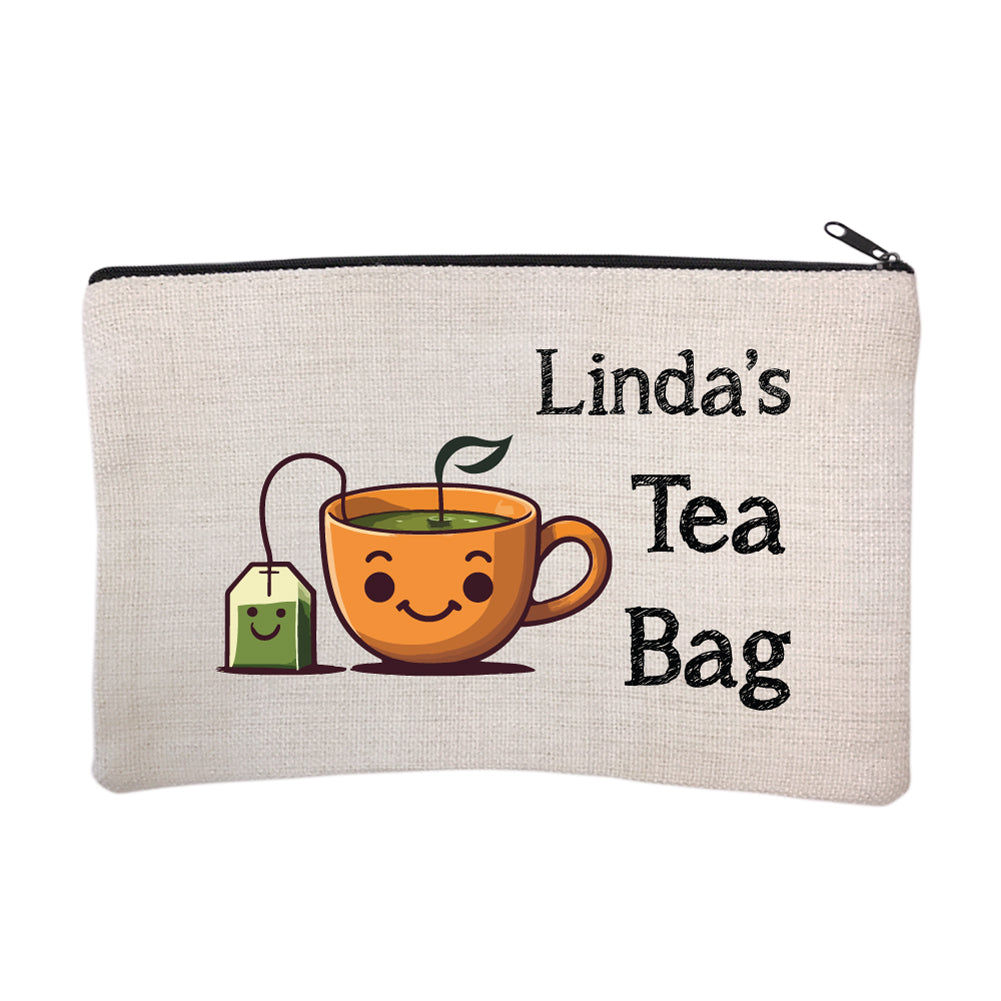 Personalized Cartoon Tea Cup Cosmetic zipper Bag