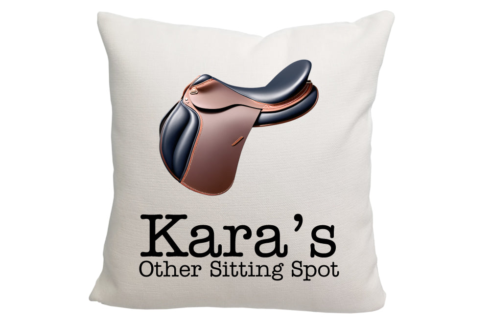 Personalized English Saddle Throw Pillow