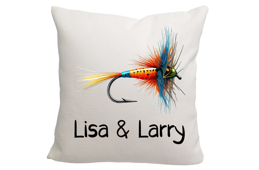 Personalized Fly Fishing Throw Pillow