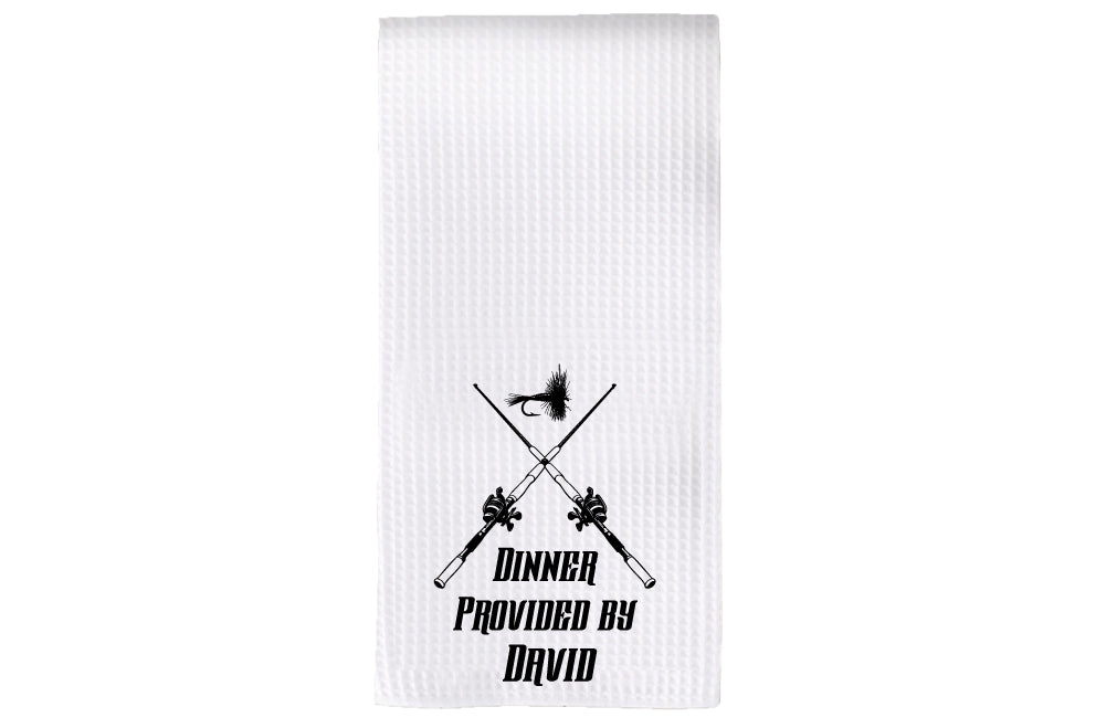 Personalized Dinner Provided By Fishing Tea Towel