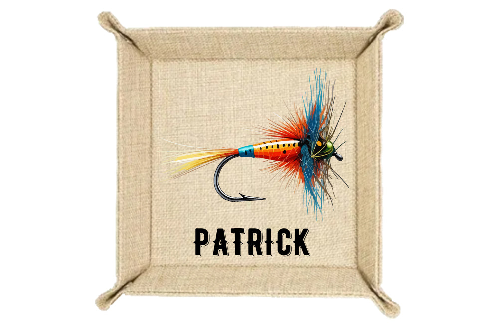 Personalized Fly Fishing Valet Tray - Coin Trays - Key Holder