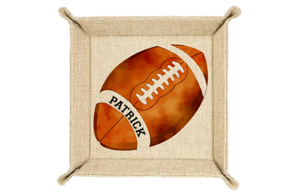 Personalized Football Valet Tray - Coin Trays - Key Holder