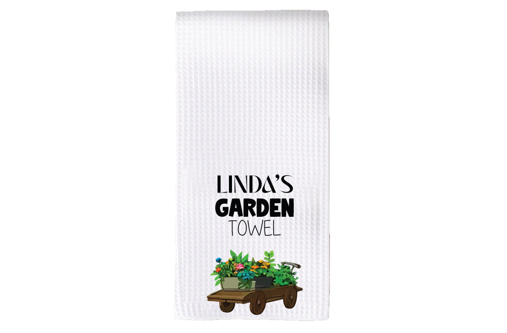 Personalized Garden Trolley Tea Towel