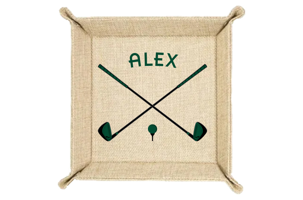 Personalized Golf Valet Tray - Coin Trays - Key Holder