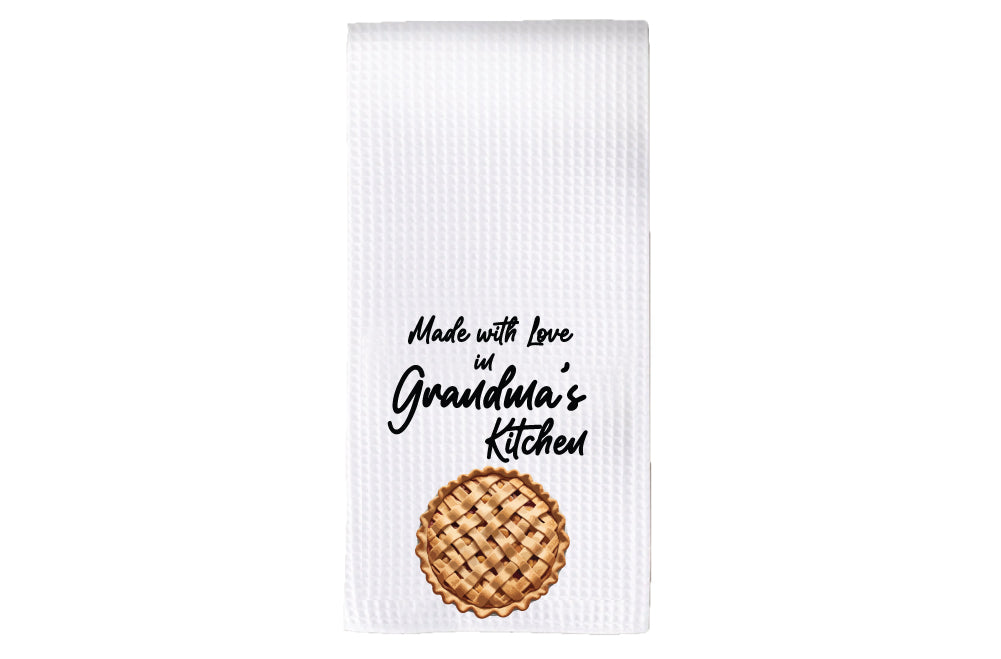 Personalized Pie Made with Love in Kitchen Tea Towel