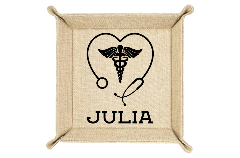 Personalized Nurse Valet Tray - Coin Trays - Key Holder