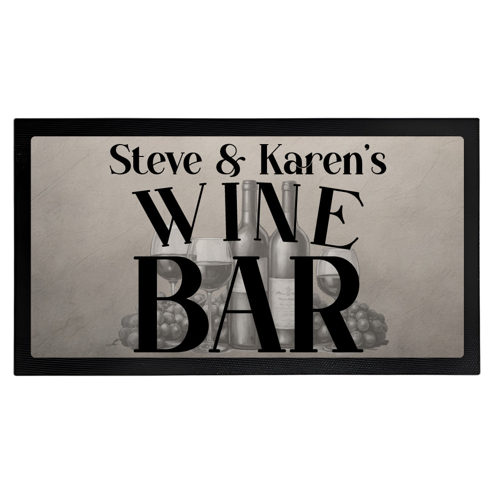 Personalized Wine Bar Mat