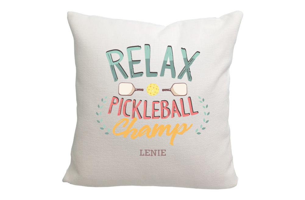 Personalized Relax Pickleball Champ Throw Pillow