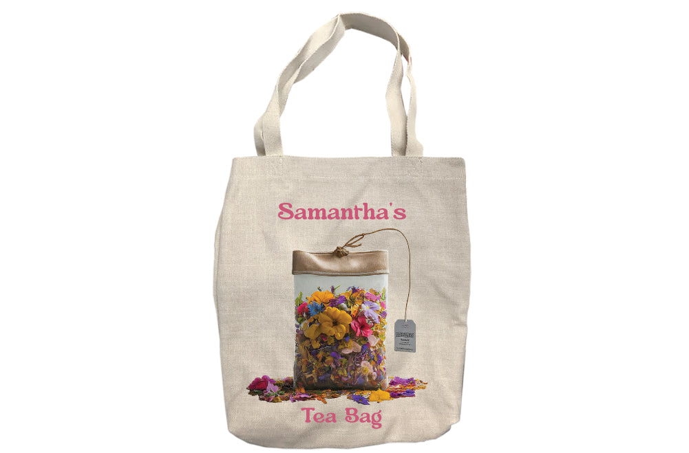 Personalized Colorful Tea Bag Tote Bag