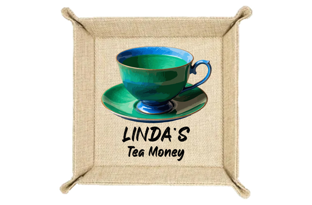 Personalized Tea Valet Tray - Coin Trays - Key Holder