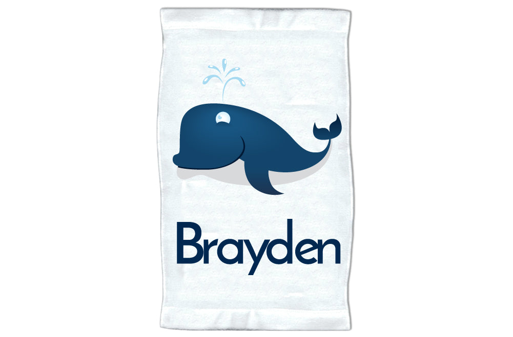 Small Personalized Whale Towel