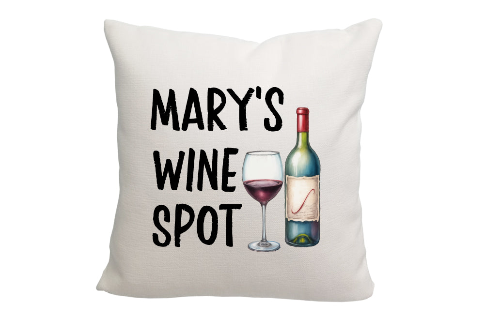 Personalized Classic Wine Spot Throw Pillow