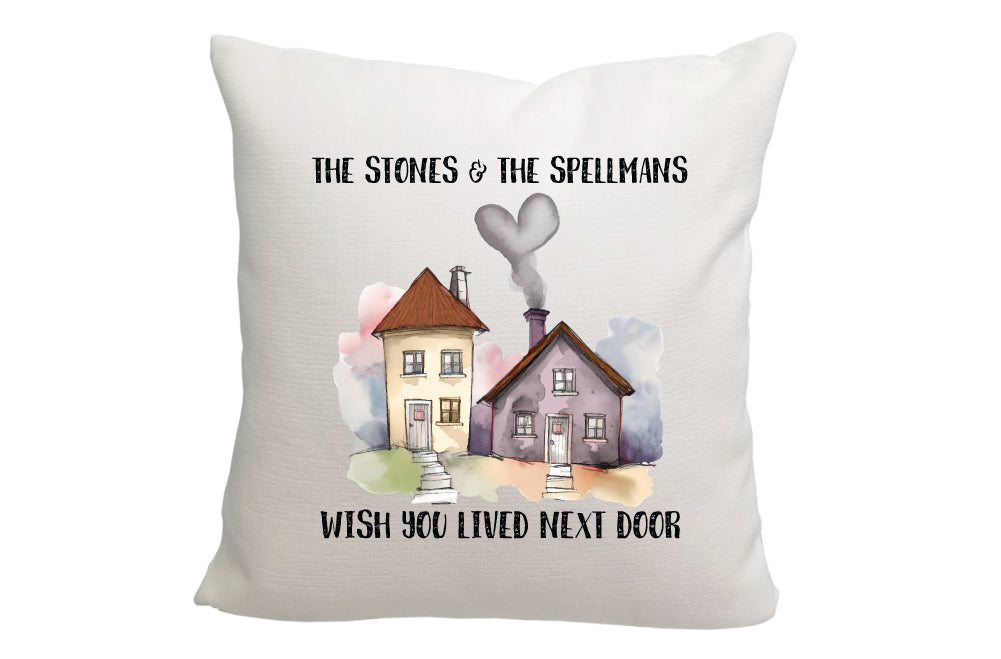 Personalized Wished You Lived Next Door Throw Pillow