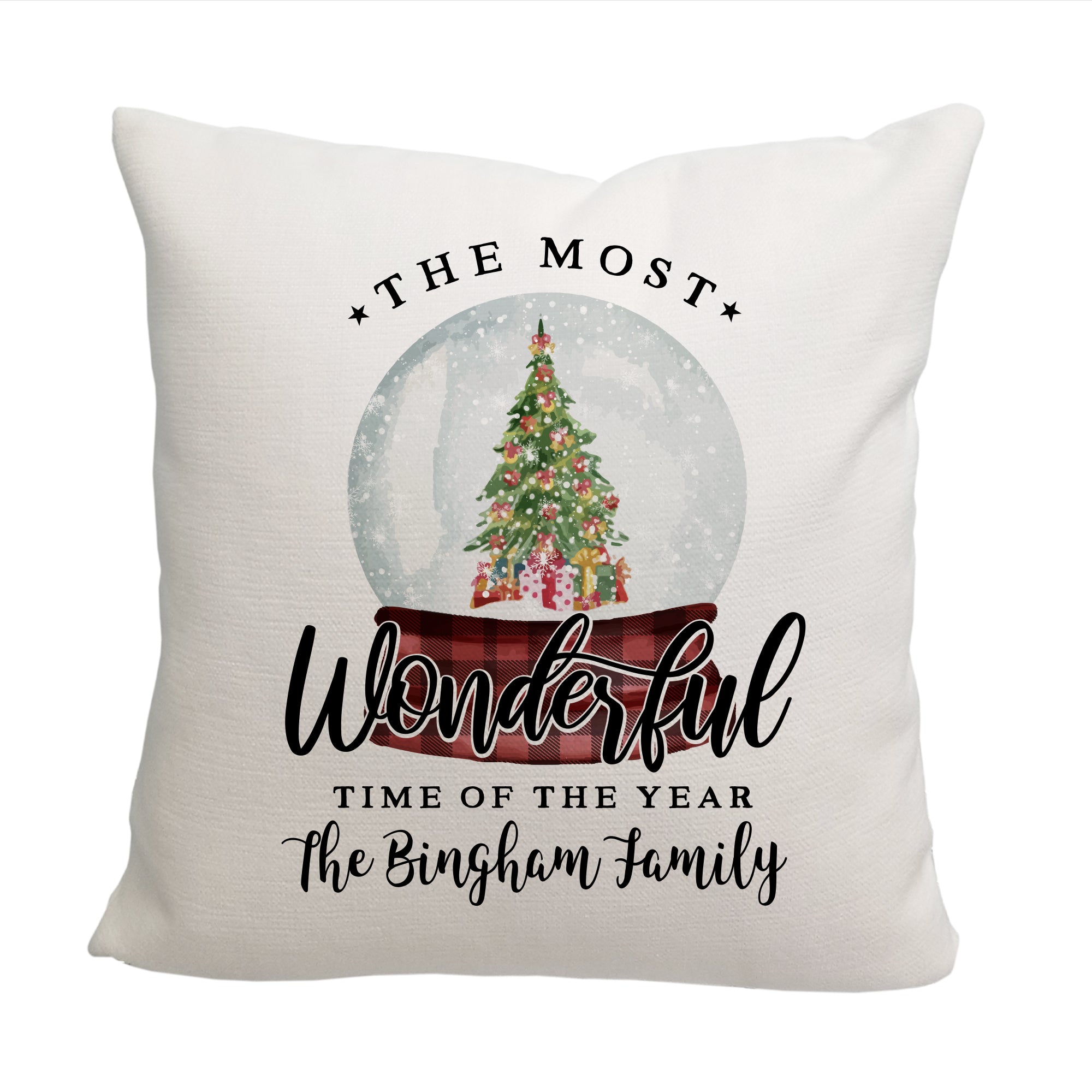Snow Globe Throw Pillow - Cover Only OR Cover with Insert