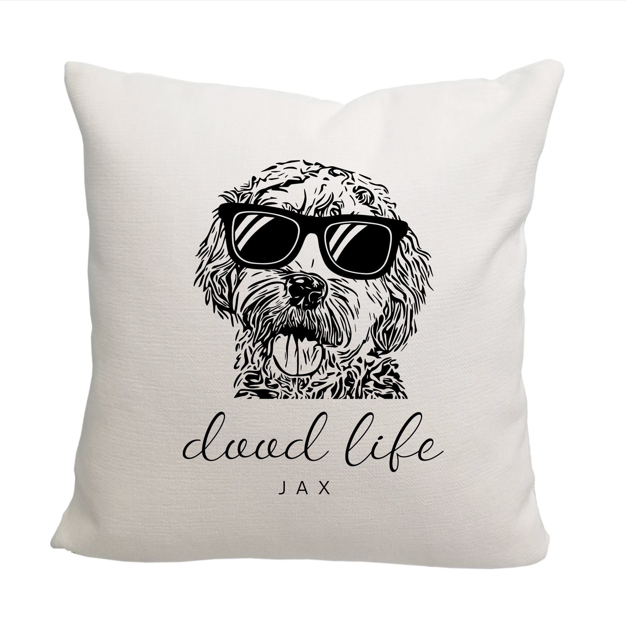 Doodle with Glasses Throw Pillow  - Cover Only OR Cover with Insert