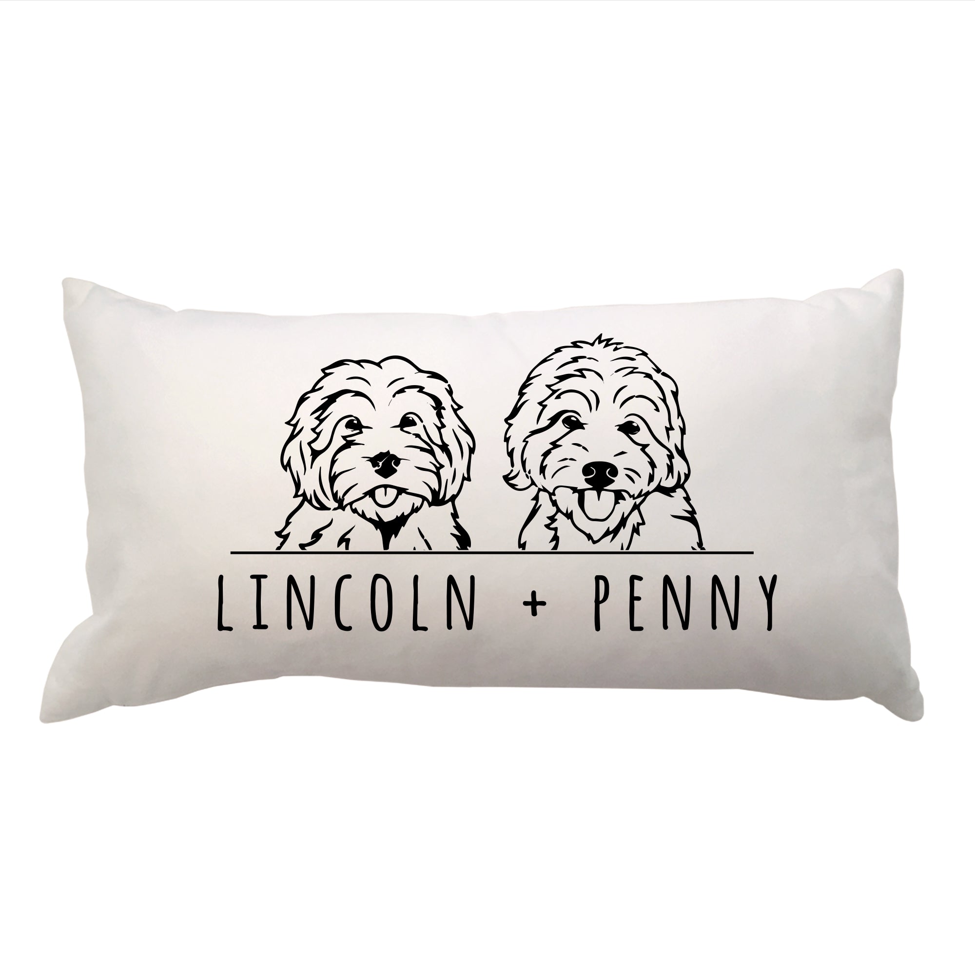 Double Doodle Lumbar Throw Pillow - Cover Only OR Cover with Insert