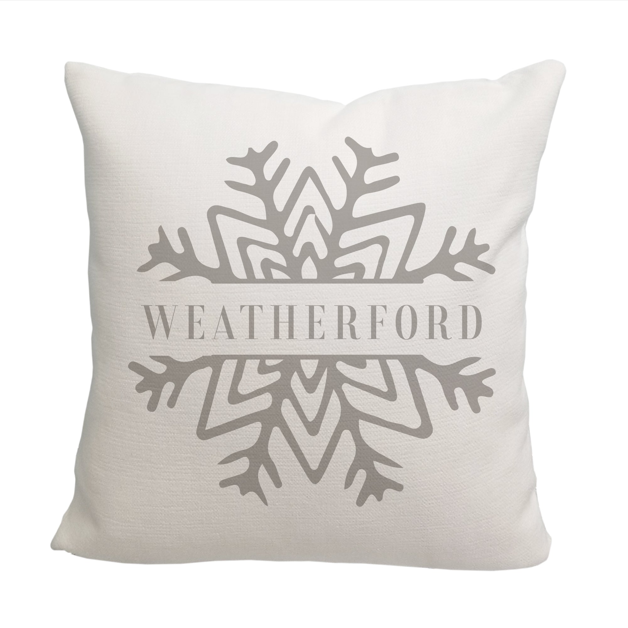 Personalized Snowflake Throw Pillow - Cover Only OR Cover with Insert
