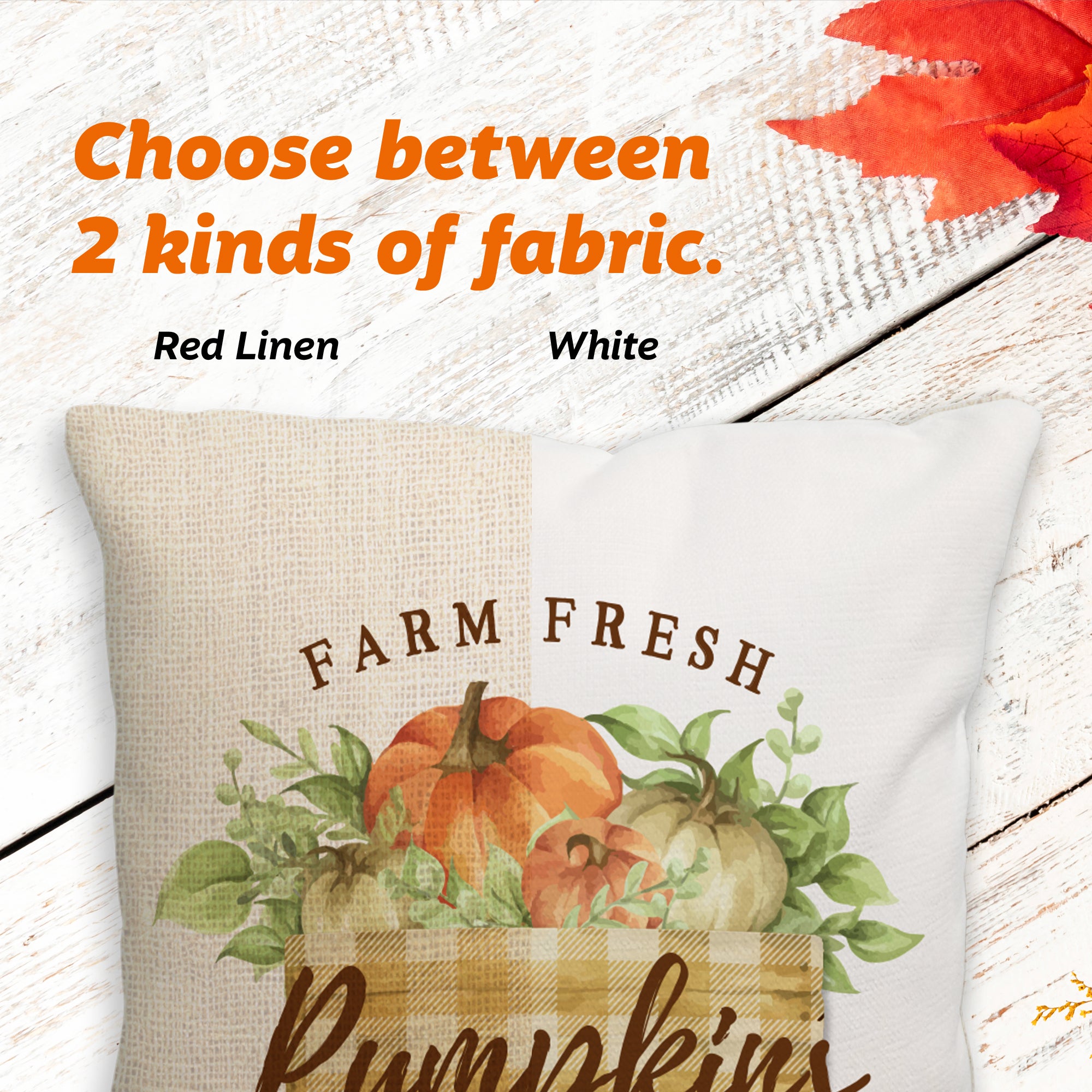Autumn Harvest Personalized Pillow Covers - Set of 3