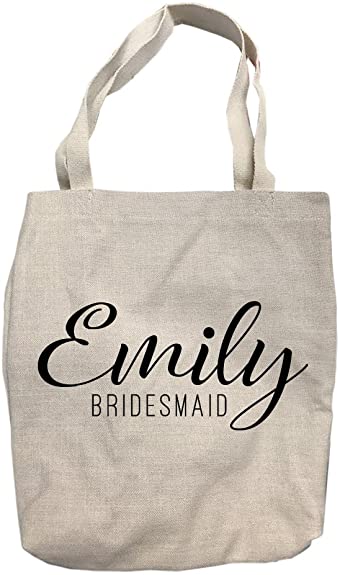 Personalized Bridesmaid Tote Bag with Name