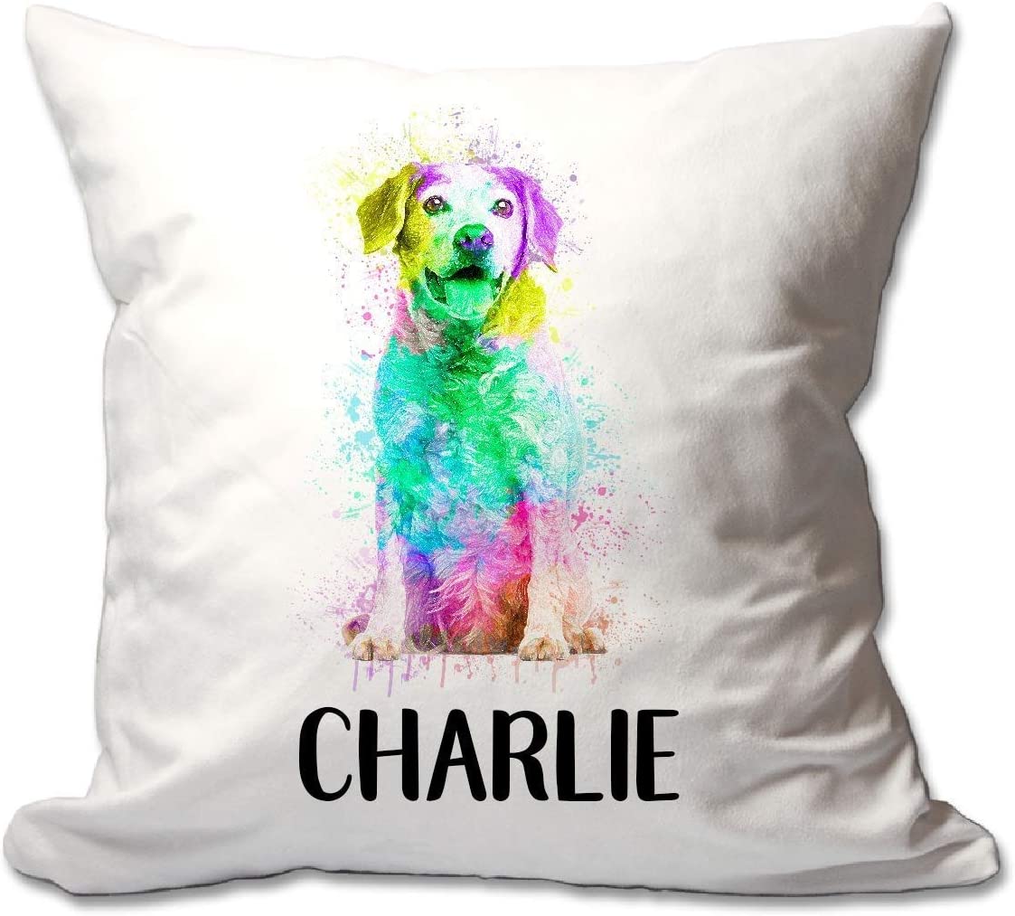 Personalized Watercolor Brittany Throw Pillow  - Cover Only OR Cover with Insert