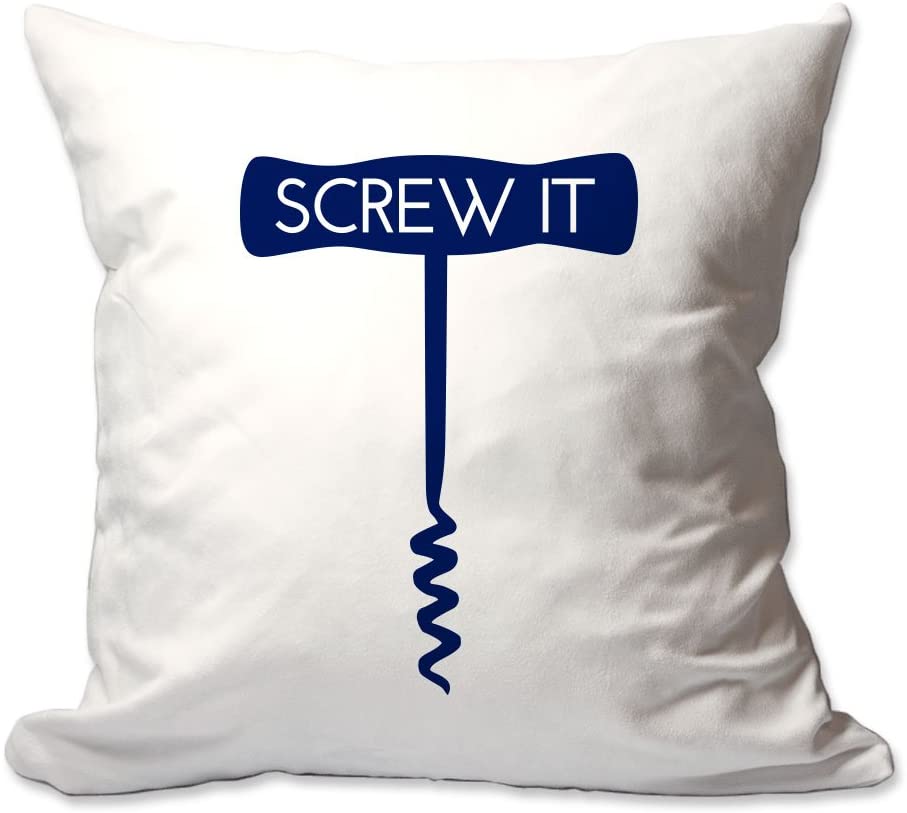 Screw It (Corkscrew) Throw Pillow  - Cover Only OR Cover with Insert