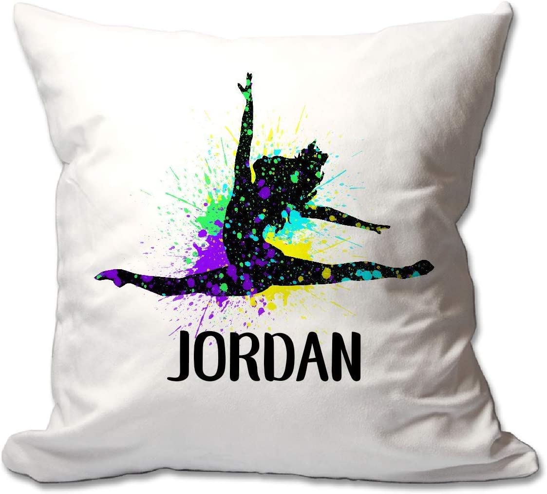 Personalized Splatter Paint Dance Throw Pillow  - Cover Only OR Cover with Insert