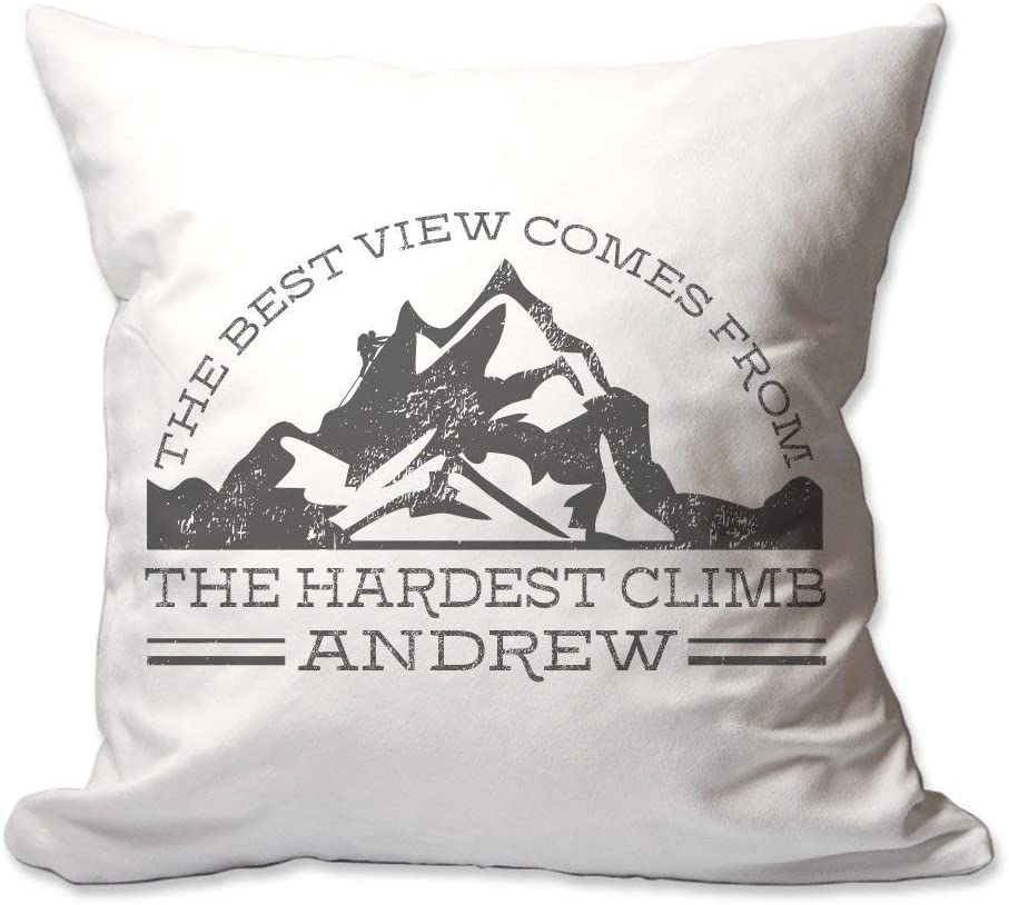 Personalized Rock Climbing Throw Pillow  - Cover Only OR Cover with Insert