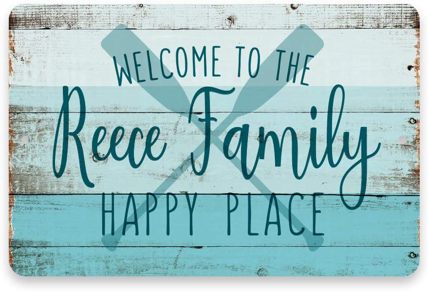 Personalized Happy Place Lake House Metal Sign