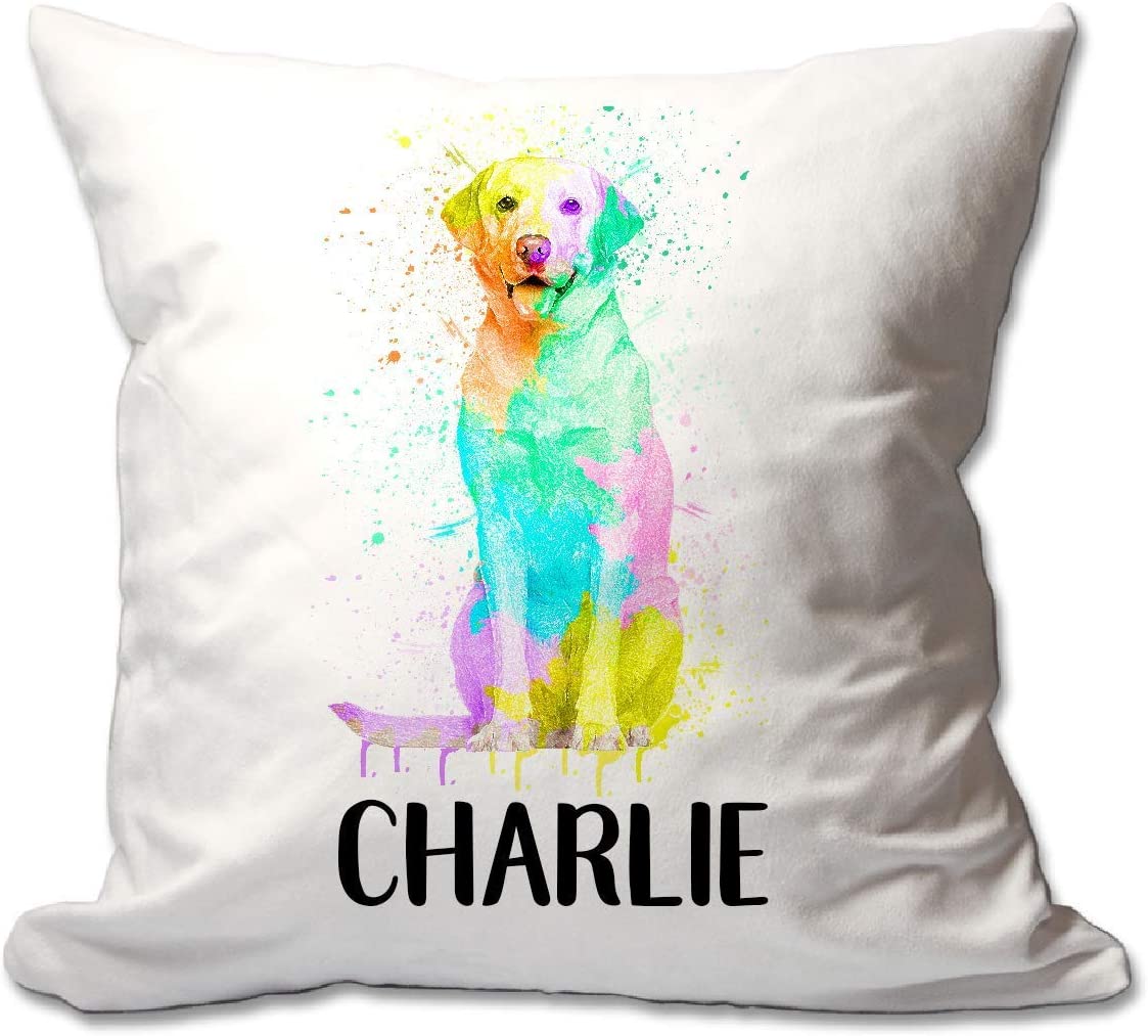 Personalized Watercolor Labrador Retriever Lab Throw Pillow  - Cover Only OR Cover with Insert