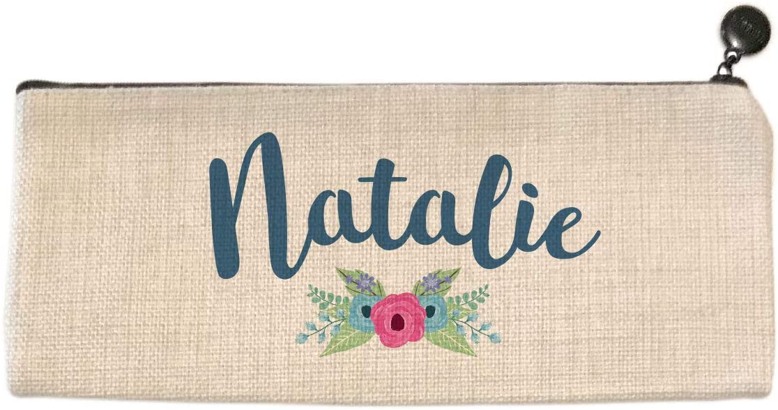 Personalized Flower Pencil Bag