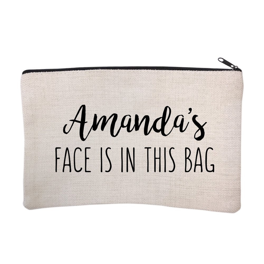 Personalized Face is in This Bag Cosmetic Bag