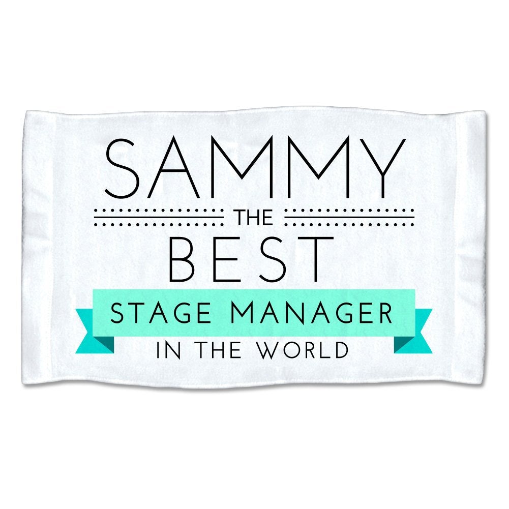 Small Personalized Best Stage Manager in The World Towel