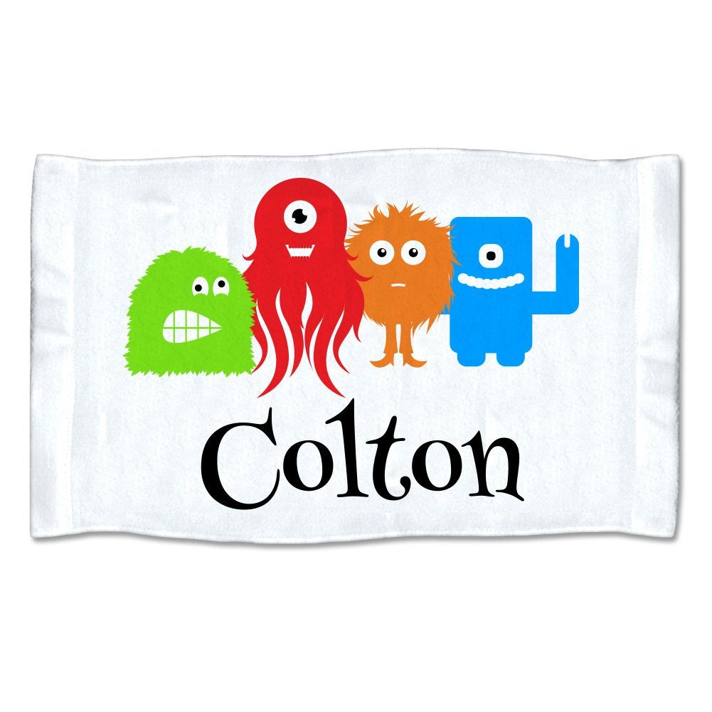 Small Personalized Little Monsters Towel