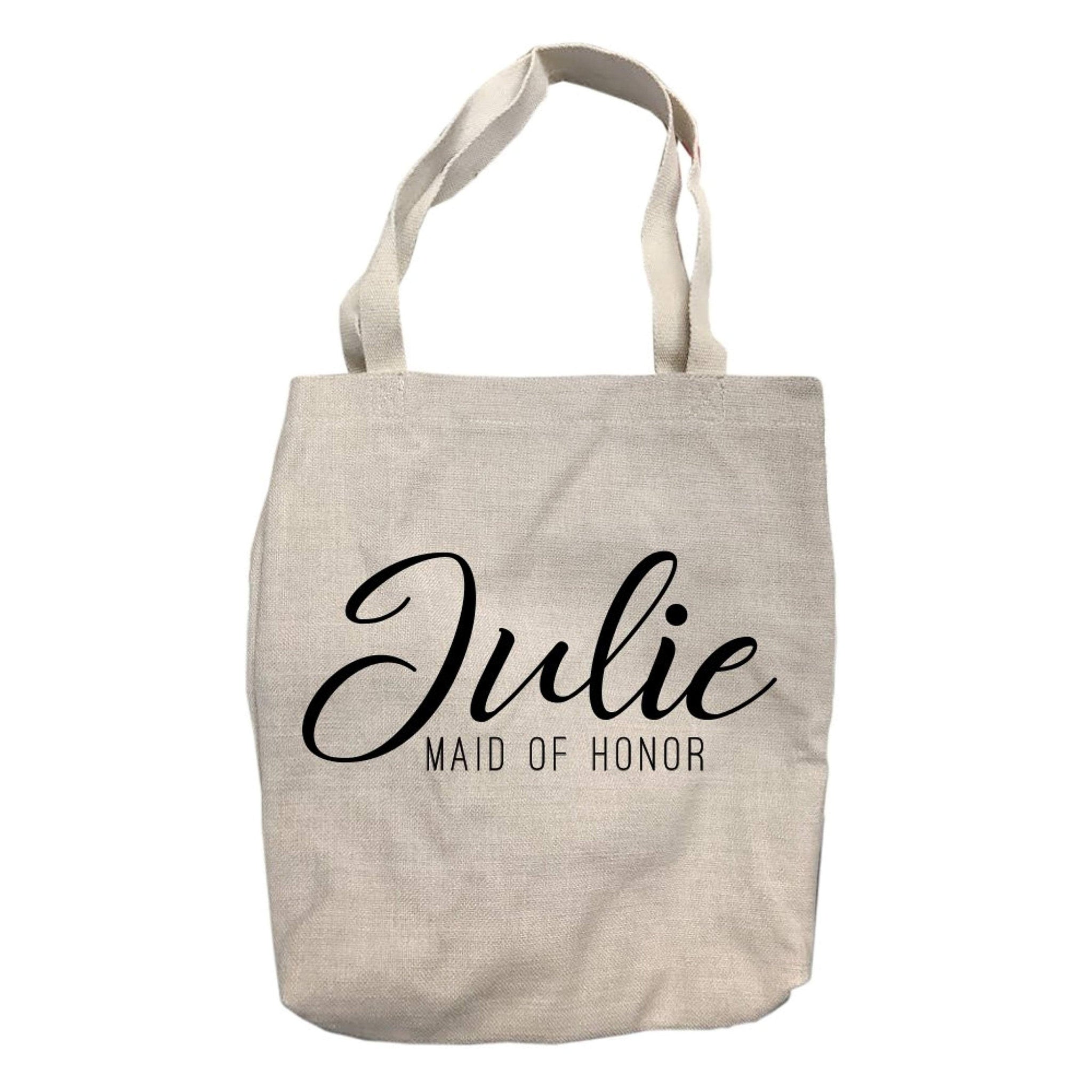 Personalized Nautical Bridal Party Maid of Honor Tote Bag