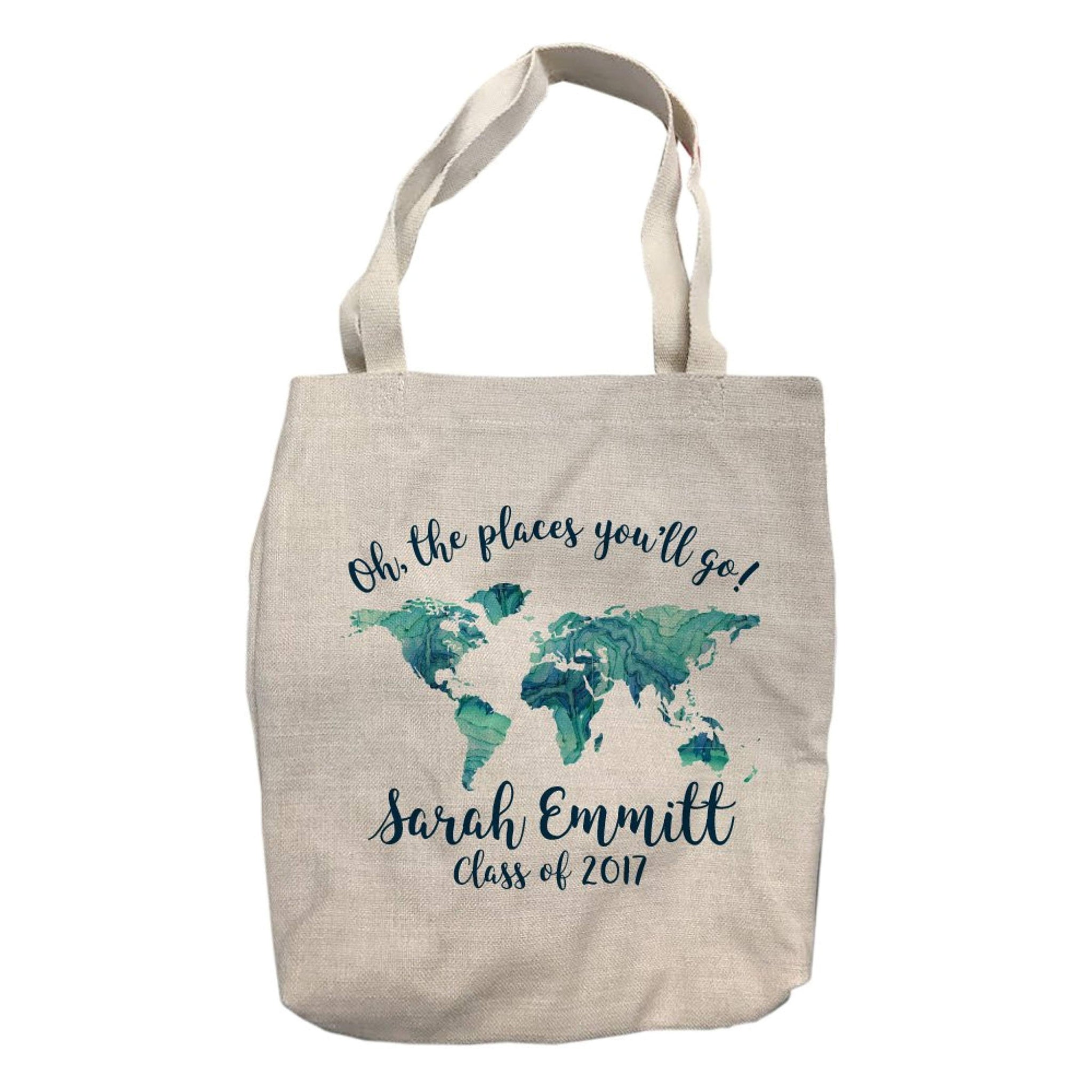 Personalized Oh the Places You'll Go Tote Bag