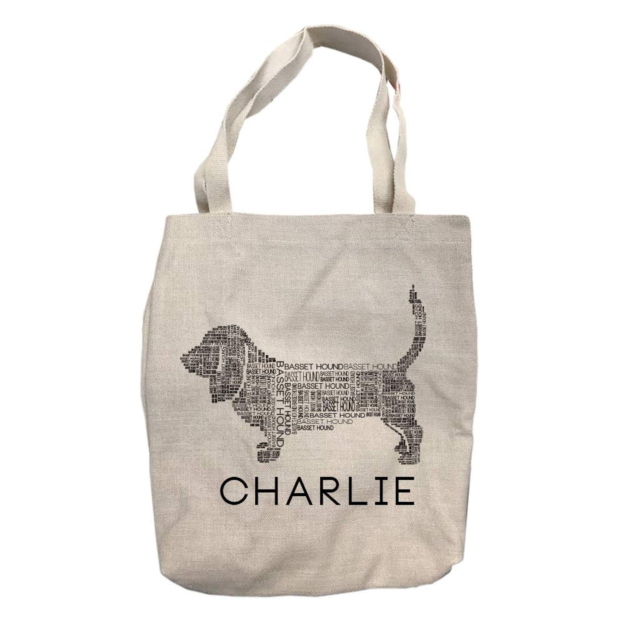 Personalized Basset Hound Dog Tote Bag