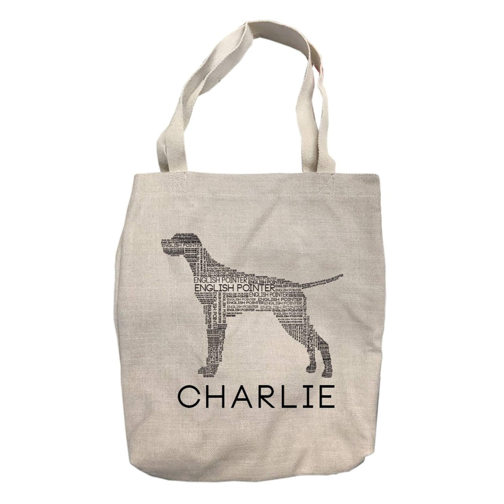 Personalized English Pointer Dog Tote Bag