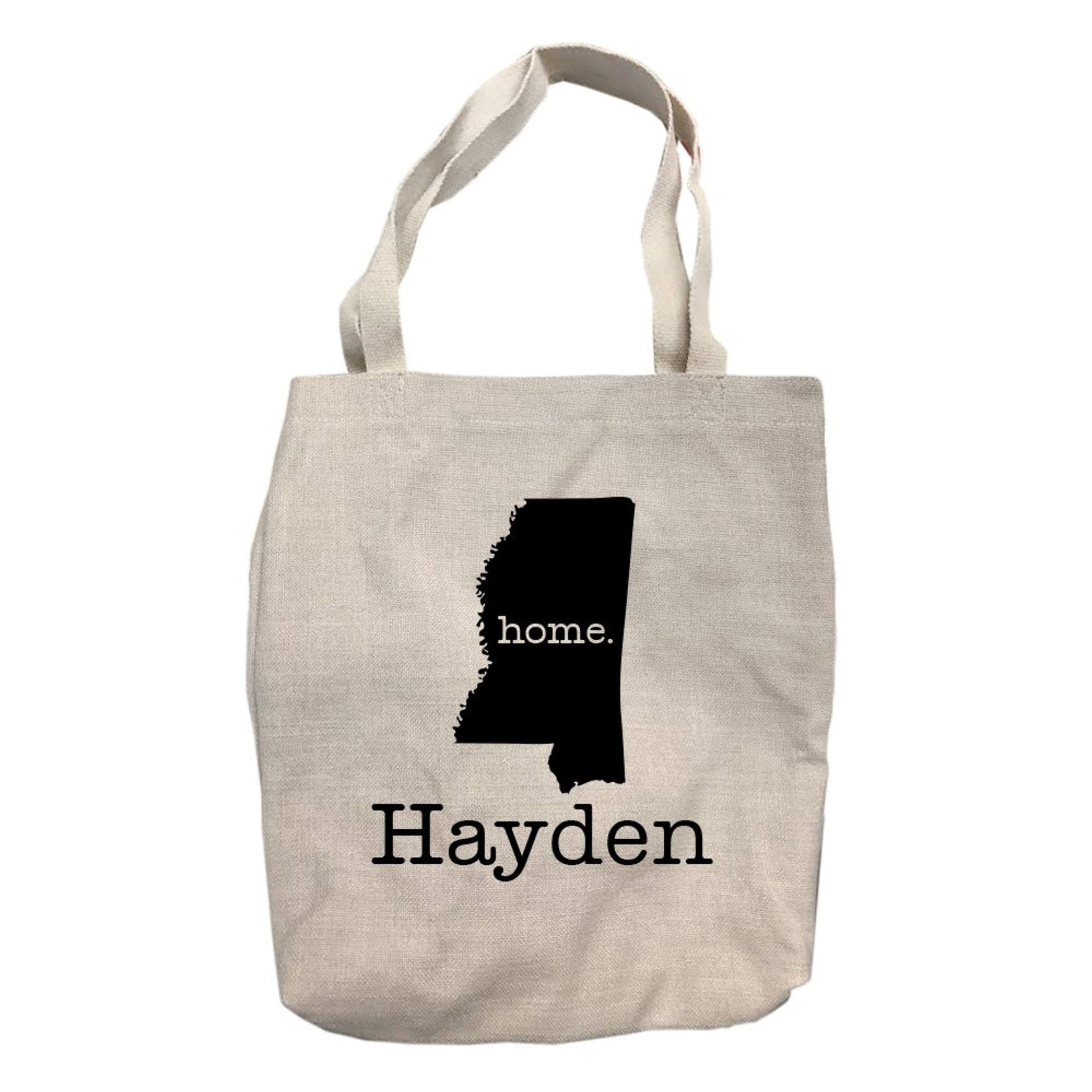 Personalized Mississippi Home State Tote Bag