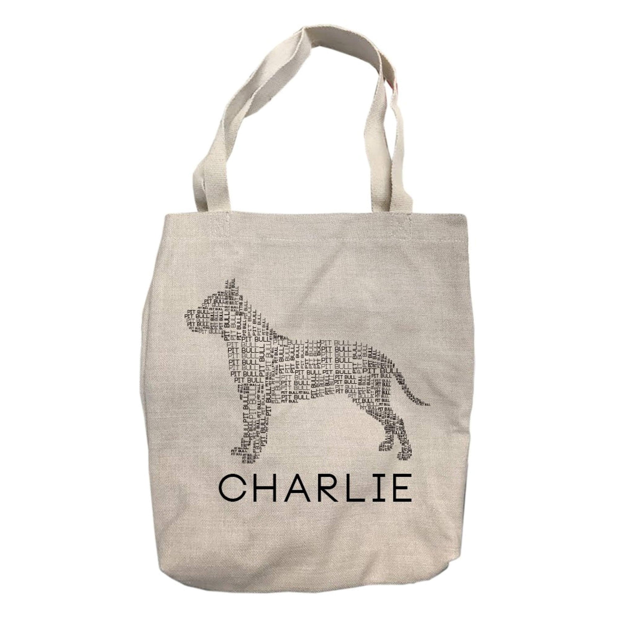 Personalized Pit Bull Dog Tote Bag