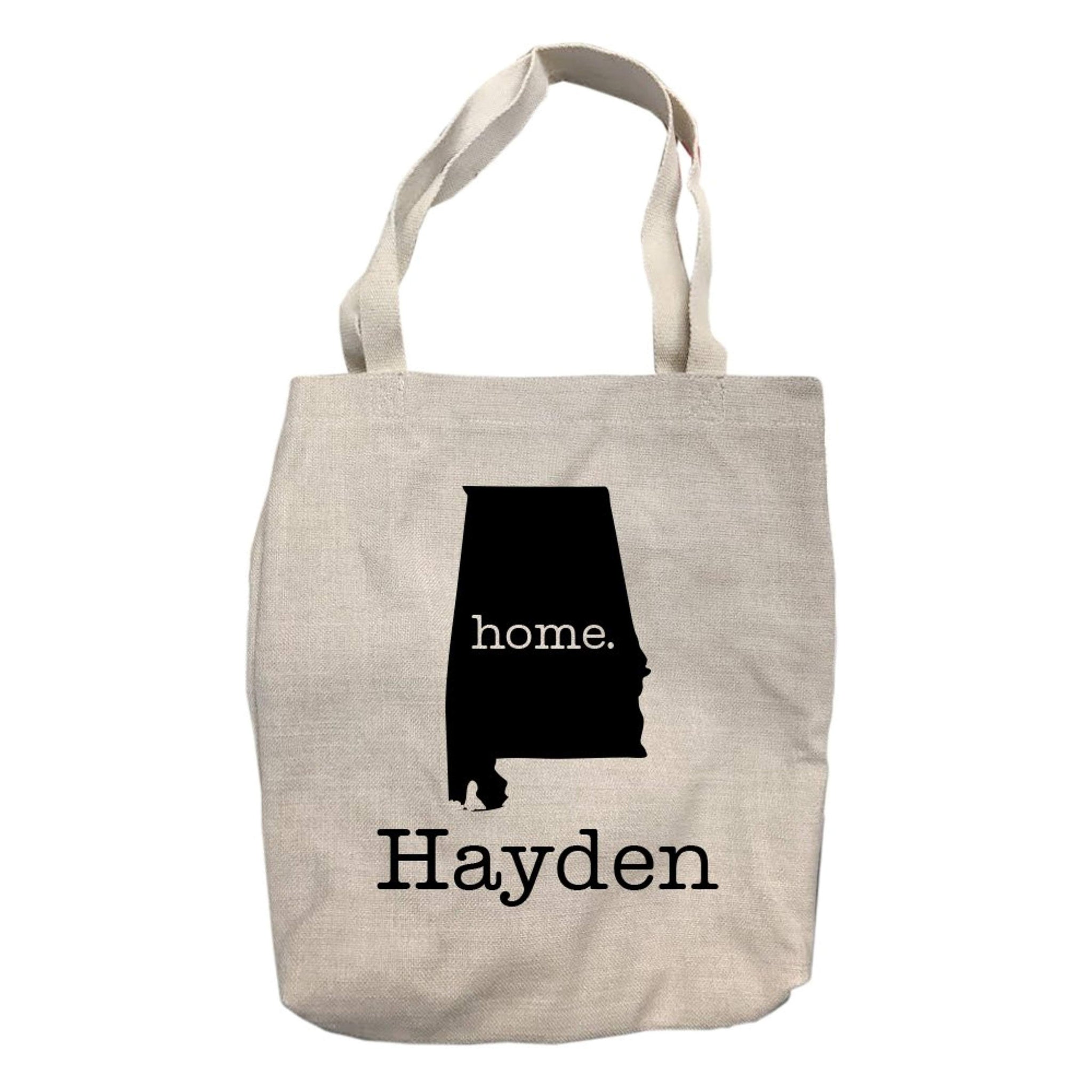 Personalized Alabama Home State Tote Bag