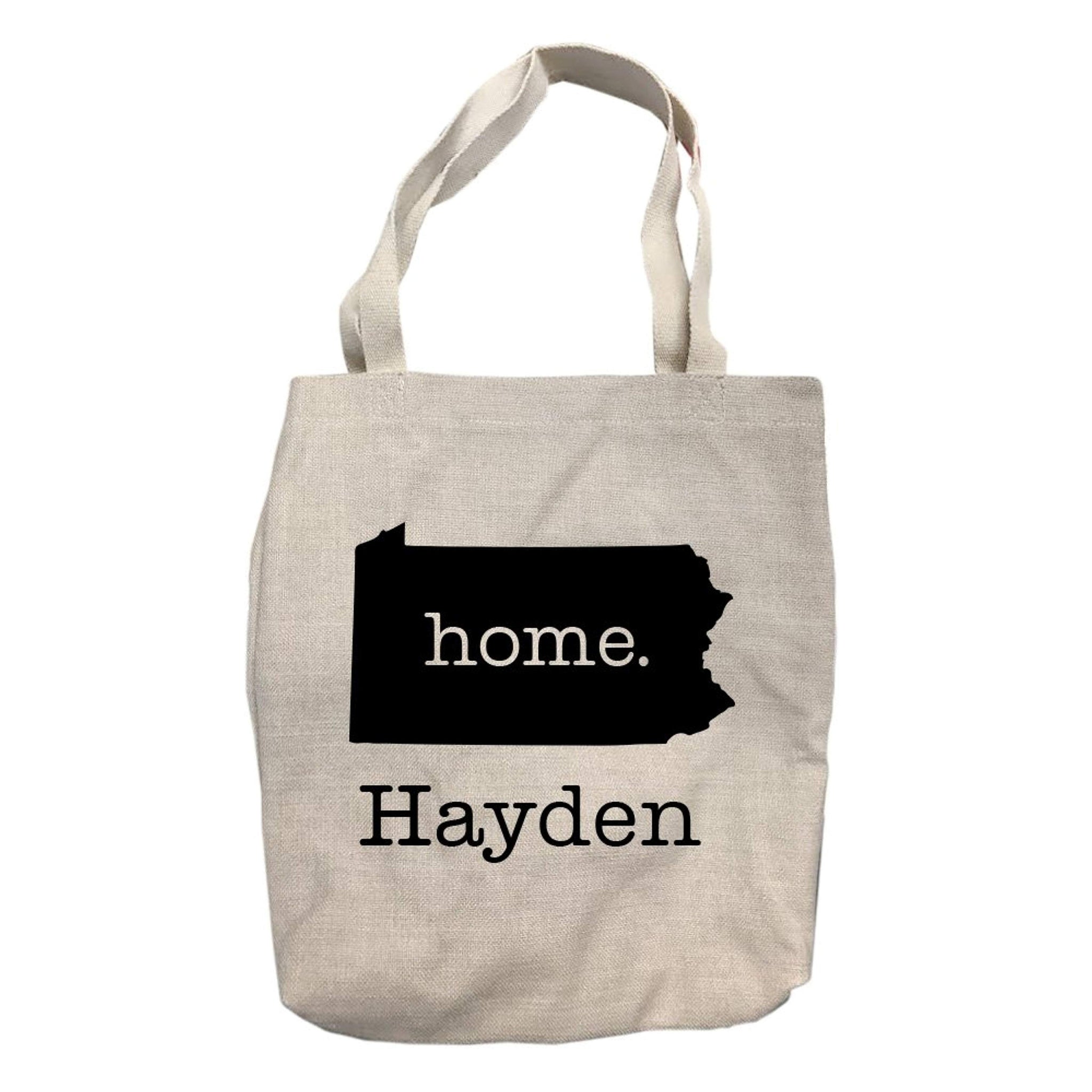 Personalized Pennsylvania Home State Tote Bag