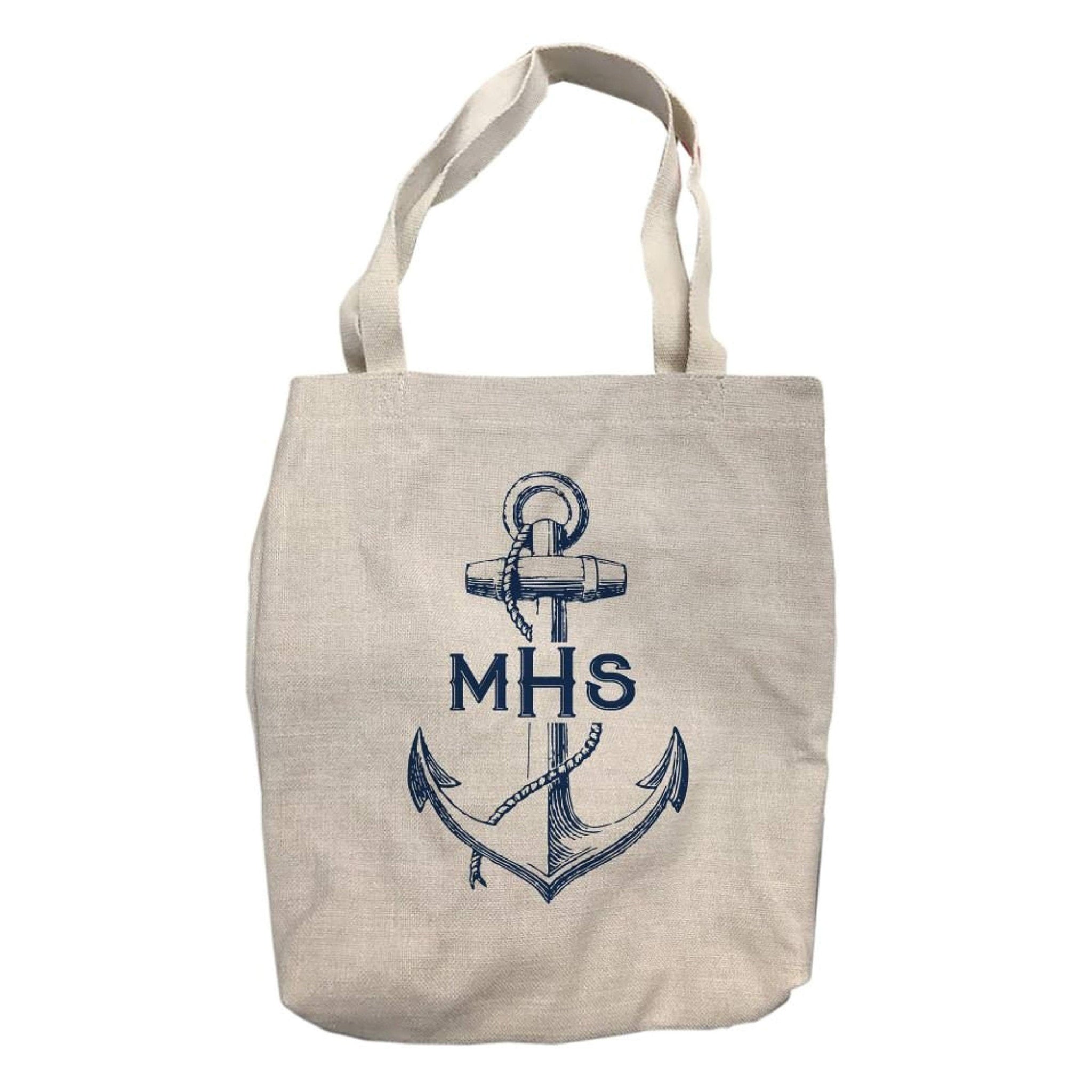 Personalized Nautical Anchor Tote Bag with Monogram