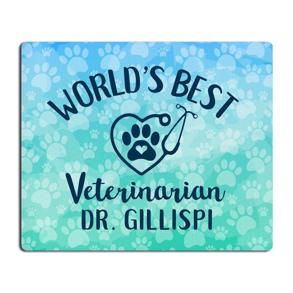 Personalized World's Best Veterinarian Mousepad