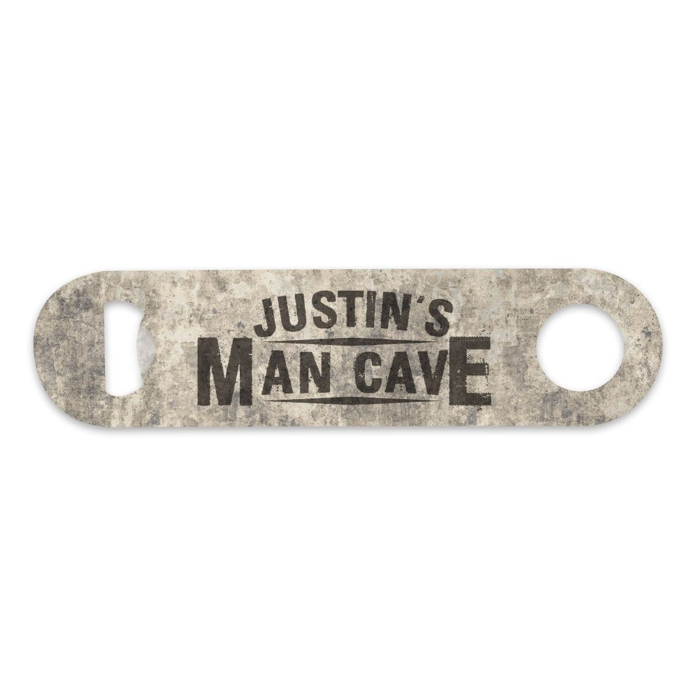 Personalized Concrete Grunge Man Cave Bottle Opener